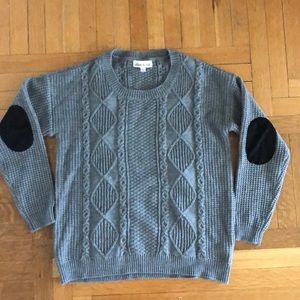 Gray knit sweater